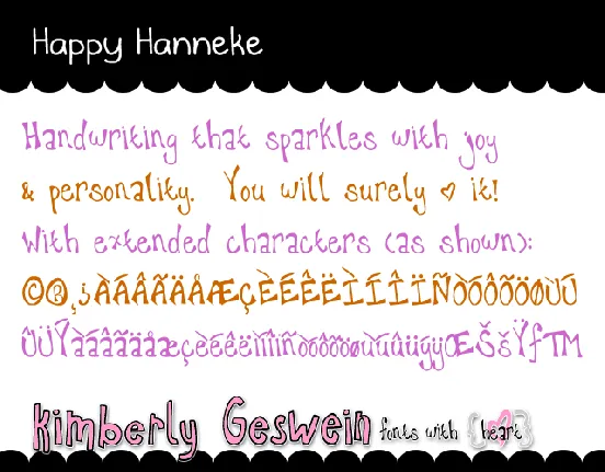 happyhanneke font