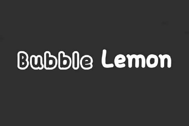 Bubble Lemon Display font