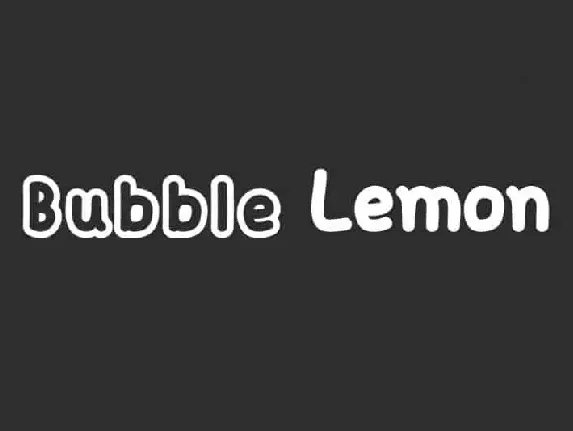 Bubble Lemon Display font