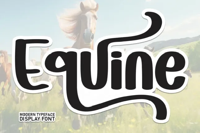 Equine Brush font