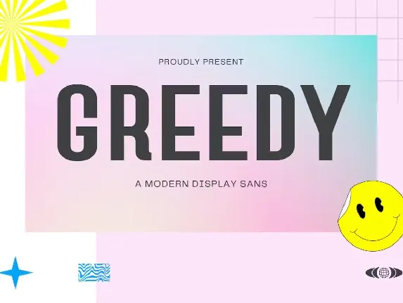 Greedy font