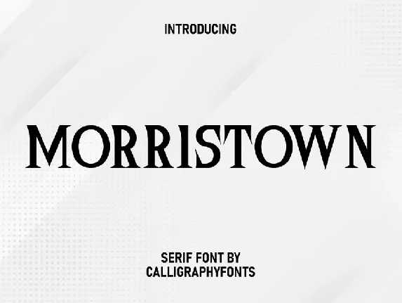 Morristown Demo font