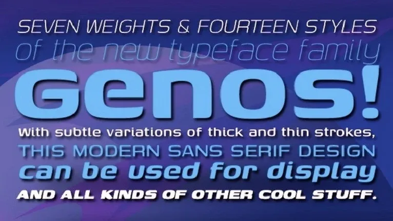 Genos Family font