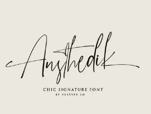 Austhedik Script font