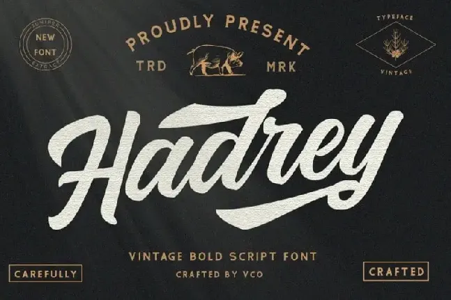 Hadrey – Vintage Script font