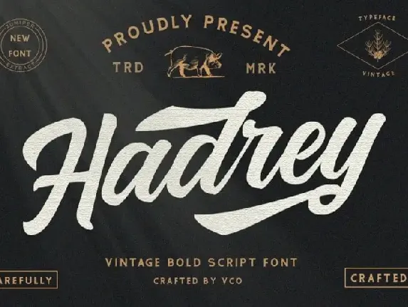 Hadrey – Vintage Script font