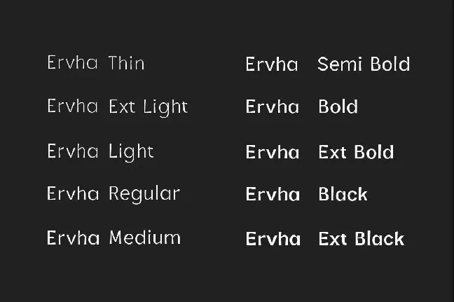 Ervha Family font