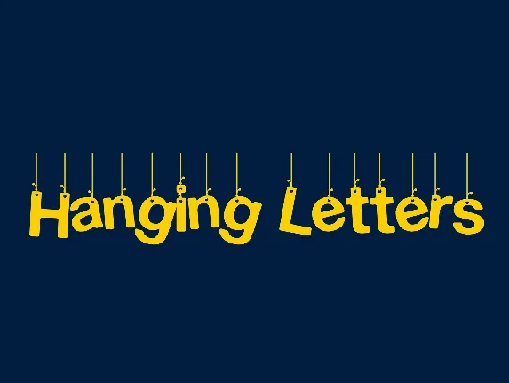 Hanging Letters font