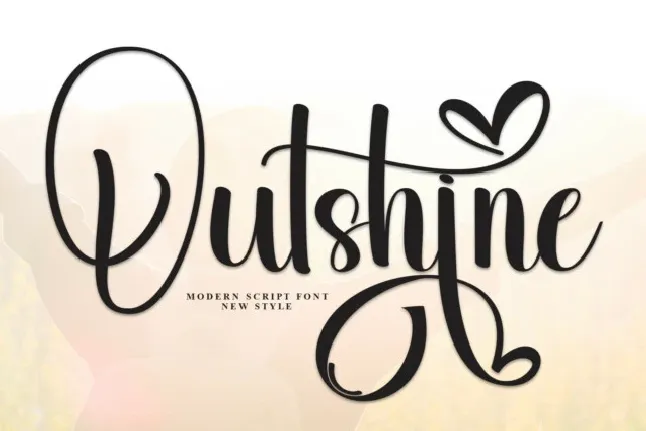 Outshine Calligraphy font