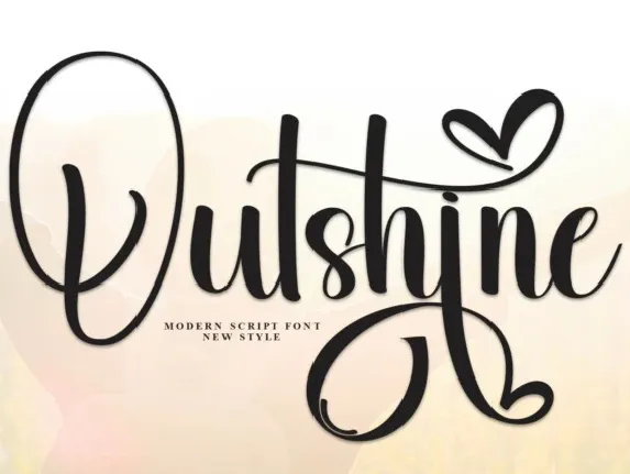 Outshine Calligraphy font