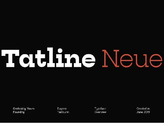 Tatline Neue font