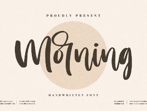 Morning font