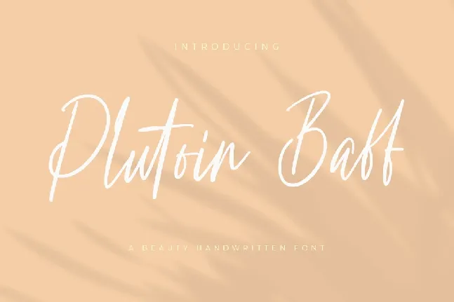 Plutoin Baff font