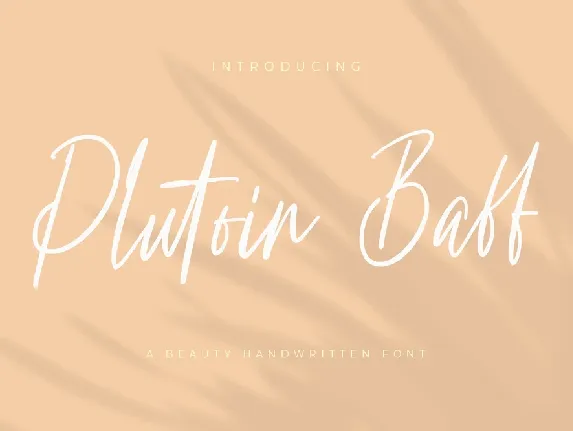 Plutoin Baff font