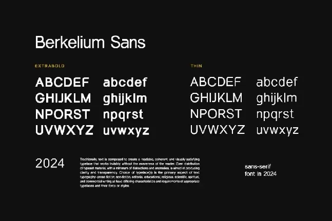 Berkelium Sans font