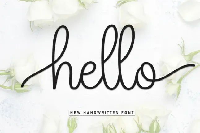 Hello Script font