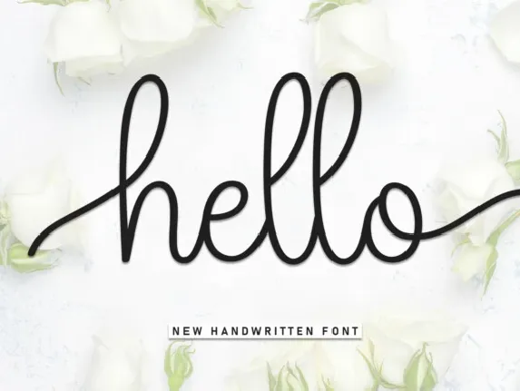 Hello Script font