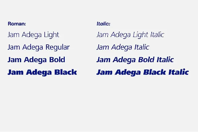 Jam Adega font