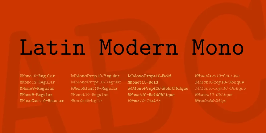 Latin Modern Mono font