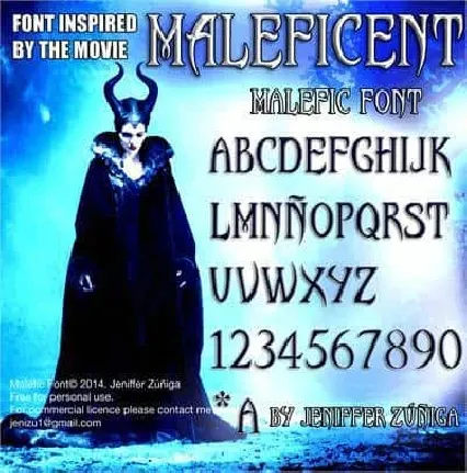 Malefic font