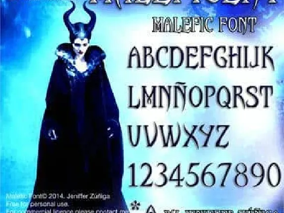 Malefic font