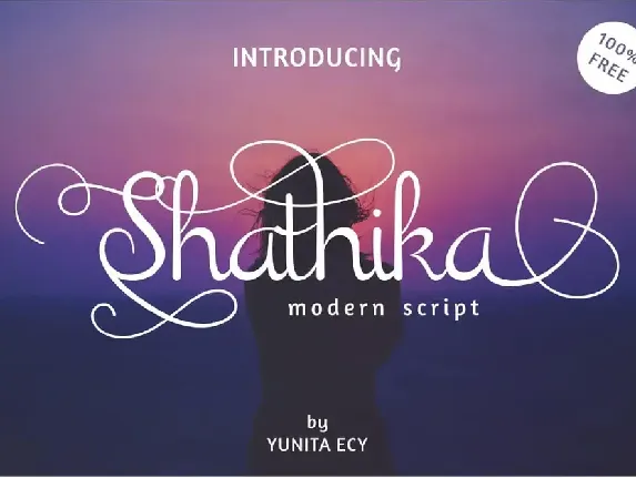 Shathika Script font