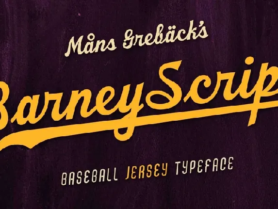 Barney Script font