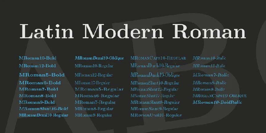 Latin Modern Roman font