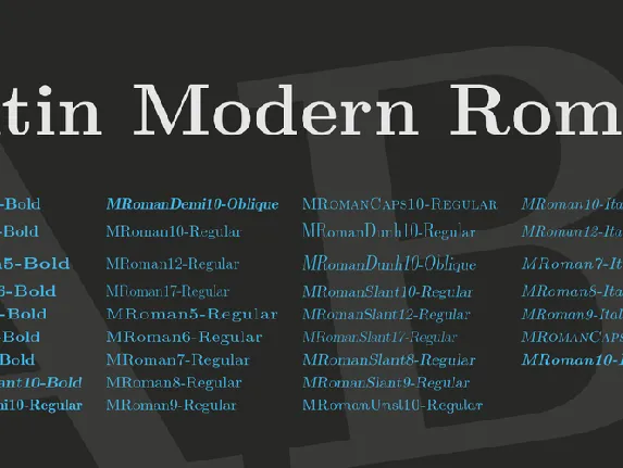 Latin Modern Roman font