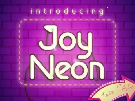 Joy Neon Display font