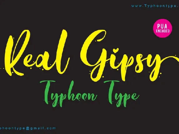 Real Gipsy Script font