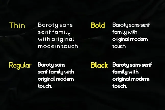 Baroty font