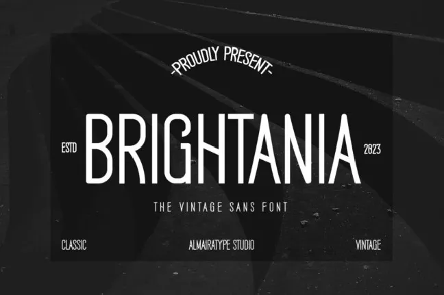 Brightania font