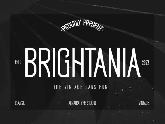 Brightania font