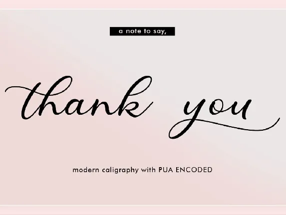 Thank You font