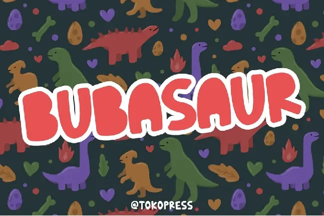 Bubasaur font