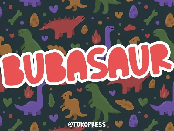 Bubasaur font