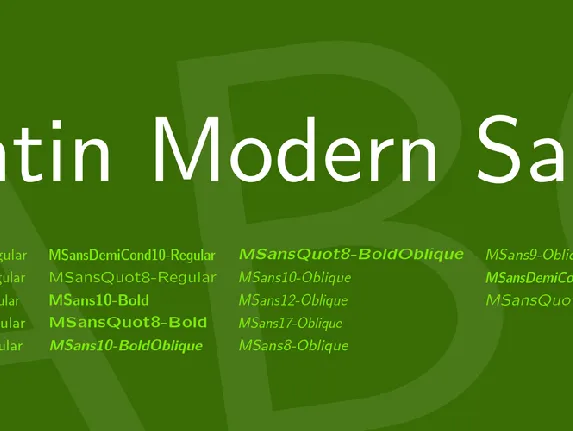 Latin Modern Sans font