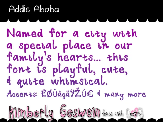 Addis Ababa font