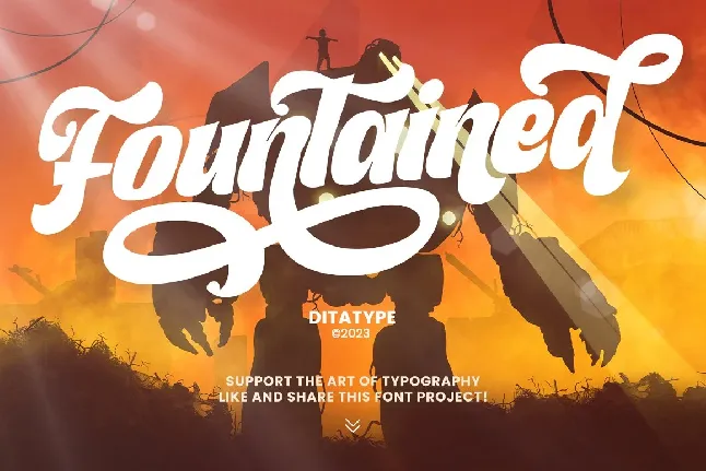 Fountained font