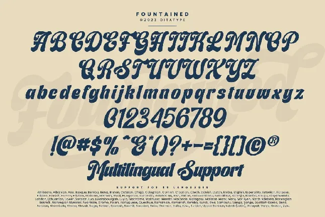 Fountained font