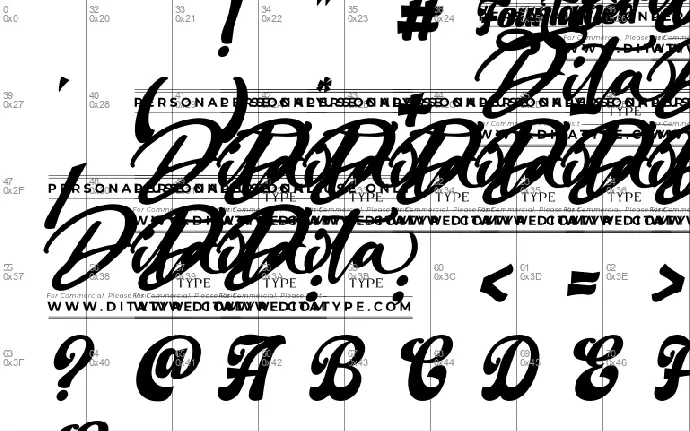 Fountained font