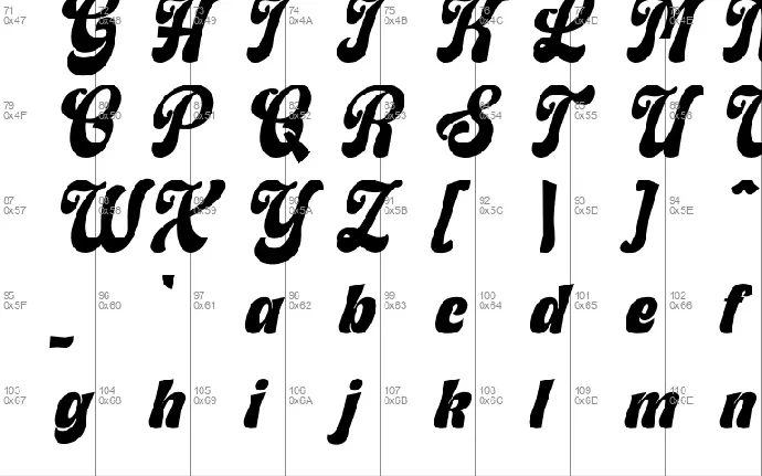 Fountained font