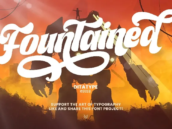 Fountained font