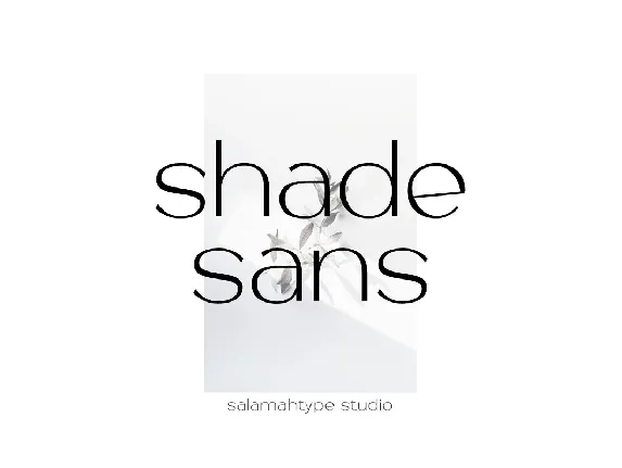 Shade Sans font