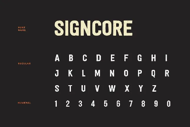 Signcore font