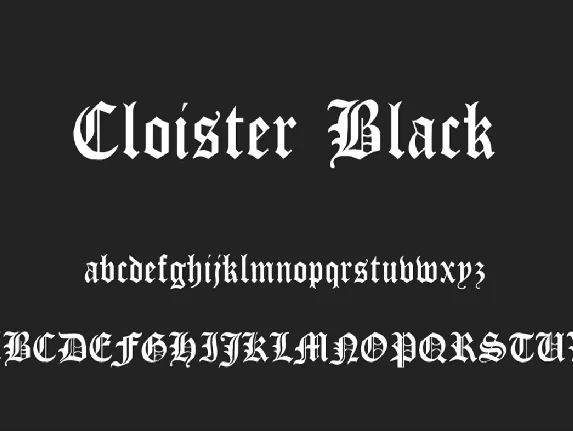 Cloister Black font