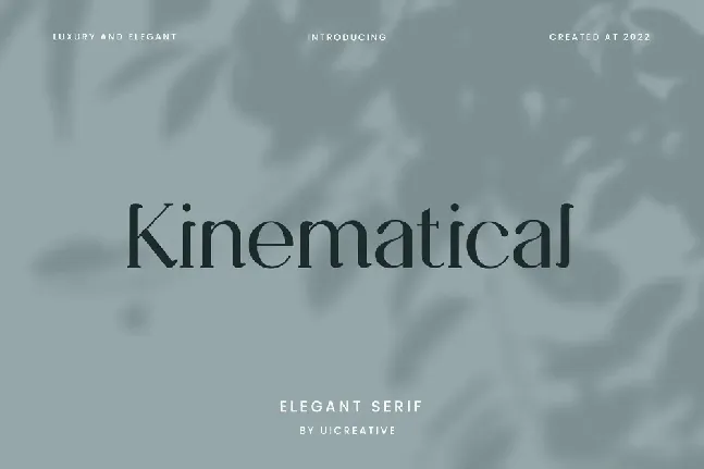 Kinematical font