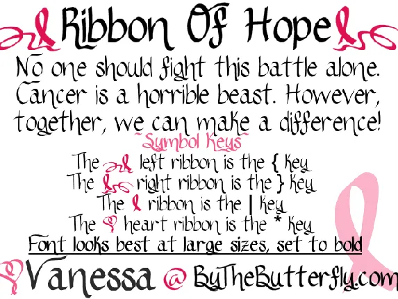 Ribbon Of Hope font