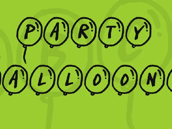 Party Balloons font